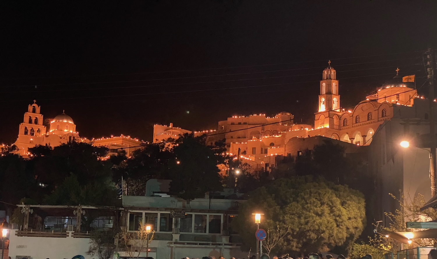 Flames of Pyrgos on easter
